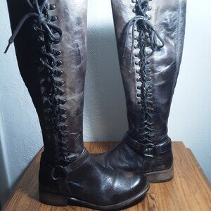 Bed Stu Leather Burnley Boots in Taupe Dip Dye